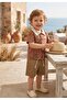 Boy's summer muslin shirt and linen shorts 2-piece set - 2