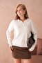 Women's Polo Neck Soft Textured Knitwear Sweater - 3