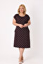 Women's Plus Size Polka Dot Cotton Short Sleeve Dress with Pockets - 4