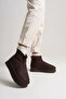 Women's Bitter Brown Winter Fur Lined Thick Sole Boots Tr04Mk04D - 4