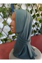 Snap-Fasten Hijab, Head Covering, Hijab That Covers the Neck, Comfortable and Practical, Ready-To-Wear, Seafoam Green, Ready-To-Wear Combed Cotton Shawl.