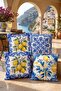 Lemon and Tile Patterned 4-Piece Throw Pillow Cover Set - 3