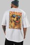 For Dog Lovers 31 White Oversize T-Shirt with Dog Print on the Back 100% Cotton Unisex Dog Lover Premium Design - 5