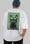 For Dog Lovers 35 White Oversize T-Shirt with Dog Print on the Back 100% Cotton Unisex Dog Lover Premium Design - 6