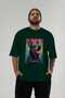 For Dog Lovers Green Oversize T-Shirt with 15 Pre-Printed Dog Images 100% Cotton Unisex Dog Lover Premium Design - 5
