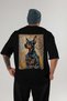 For Dog Lovers 25 Black Oversize T-Shirt with Dog Print on the Back 100% Cotton Unisex Dog Lover Premium Design - 2