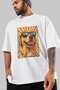 For Dog Lovers 31 Front Dog Print White Oversize T-Shirt 100% Cotton Unisex Dog Lover Premium Design - 3