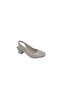 Egestyle 7300 Women's Cream Closed Toe Open Back Low Heel Shoes - 4