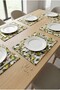 Lemon Patterned Waterproof American Placemats - Set of 6 Stain-Resistant Petibor Plate Mats
