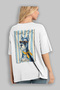 For Dog Lovers 60 White Oversize T-Shirt with Back Dog Print 100% Cotton Unisex Dog Lover Premium Design - 3