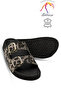 Double Buckle Women's Slippers - Comfortable and Flexible Sole with Adjustable Straps Women's Slippers Leopard Gray - 6
