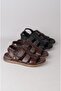 Kmc 6Y3524 Genuine Leather Men's Sandals & Slippers Black - 8