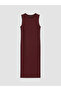 Nevavm Oval Neck Ribbed Bodycon Dress with a Difference - 5