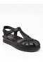 Bonita 22318 Black Genuine Leather Women's Sandals - 6