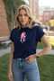Women's Colorful Feather Print Design Tshirt