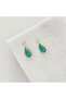 Damla Chalcedony Natural Stone Earrings Blue - 2