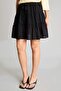 Linen Look Gathered Waist Black Mini Skirt H7121Ax26Sm - 3