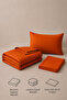 Elif Satin Striped Single Buttoned Duvet Cover Set, Quilt Cover, 100% Cotton, 83Tel - 4