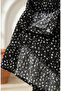 Elastic Waist Floral Patterned Skirt 0314-03 Black - 4