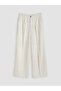 Lcw Vision Beige Loose Fit Linen Blend Women's Pleated Trousers - 5