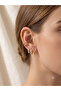 Brass Gold Color Botega Model 6-Piece Women's Earring Set - 2