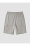 Trendlucky Men's Regular Fit Elastic Waist Cargo Shorts with Difference in Color - 6