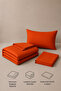 Elif Satin Plain Single Buttoned Duvet Cover Set Quilt Cover 100% Cotton, 83Tel - 4