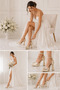 Women's White Platform Heeled Bridal Shoes – Stylish and Elegant Wedding Shoes with Ankle Strap Bridal Shoes - 2