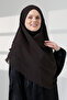 حجاب شيفون ثلاثي الطبقات بيضاوي الشكل، شال حجاب عملي - بني (ZN1704) - 3
