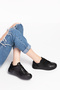 Women's Genuine Leather Stone Embellished Comfortable Anatomical Sole Shoes - 5