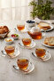 6-Piece Glass Tea Plate Set – Stylish and Elegant Tea Serving Plate 12 X 12 - 2