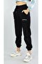 Women's Black High-Waist Jogger Pants