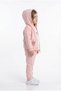Girl's 3-Piece Tracksuit Set Long Sleeve Crew Neck Embroidered T-Shirt - Hooded Zipper - 2