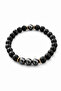 Natural Stone Hematite Men's Bracelet - Stress Reducing Protective Energy Hematite & Crystal Onyx Stone Combination Bracelet with Special Box - 5