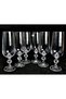 Crystal 6-Piece 180Cc Coffee Water Glass/Flute Champagne Glass Set with Stand - 5