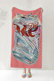 Pop Art Kola Beach Towel - Modern Pink Summer Themed Pool Sea Quick-Drying Microfiber Towel Cover - 7