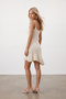 Beige Strappy Valon Ruffle Fabric Mini Beach Dress Alc-X15554 - 5