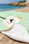 Kids Beach Towel with Dog Figure - Cute Minimalist Green Children's Quick-Dry Microfiber Towel - 5