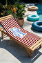 Striped Fish Themed Marine Beach Towel - Red and White Nautical Quick-Dry Microfiber Towel - 2