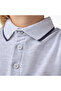 Collared Long Sleeves Polo T-shirt with Textured Design - 5
