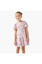 Round Neck Short Sleeves Knee Length A-line Dress with My Little Pony Print