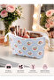 Floral Patterned Makeup Bag with Internal Compartments 25X15 cm |   Zippered Large Capacity Cosmetic and Travel Organizer