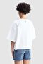 Ecko Red Skylar Oversize Boxy Crew Neck Printed Women's White Tshirt - 5