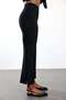 Black Slit Bell-Bottom Trousers 9024 - 5