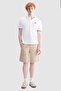 Caleb Regular Fit Polo Collar Printed 100% Cotton Men's White Polo T-Shirt - 2
