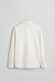 Men's Oversize Striped Boxy Fit Long Sleeve Shirt Ecru - 2