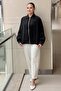 Front Pleated Detailed Zippered Advertized Sleeve Lined Bomber Jacket - 5