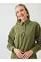 Shirt Collar Pleated Detailed Hijab Dress - Khaki - - 2