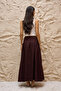 Brown Wrinkled Corseted Skirt - 5