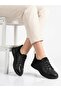 Women's Black Genuine Leather Orthopedic Sole Casual Shoes - 2